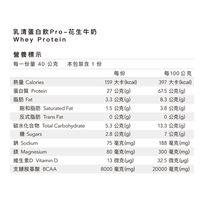 多效乳清蛋白飲PRO - 花生牛奶